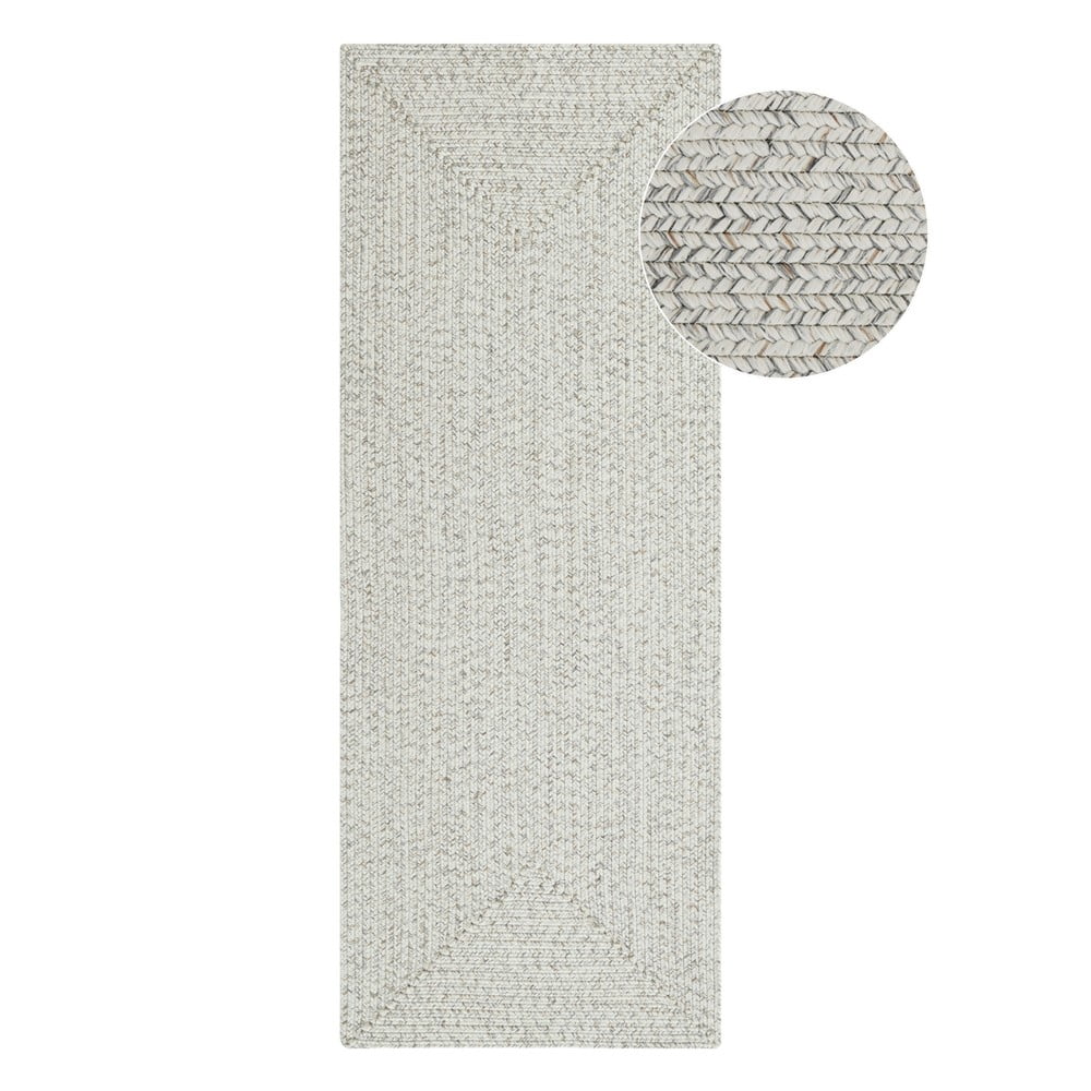 Fehér-bézs kültéri futószőnyeg 200x80 cm - NORTHRUGS
