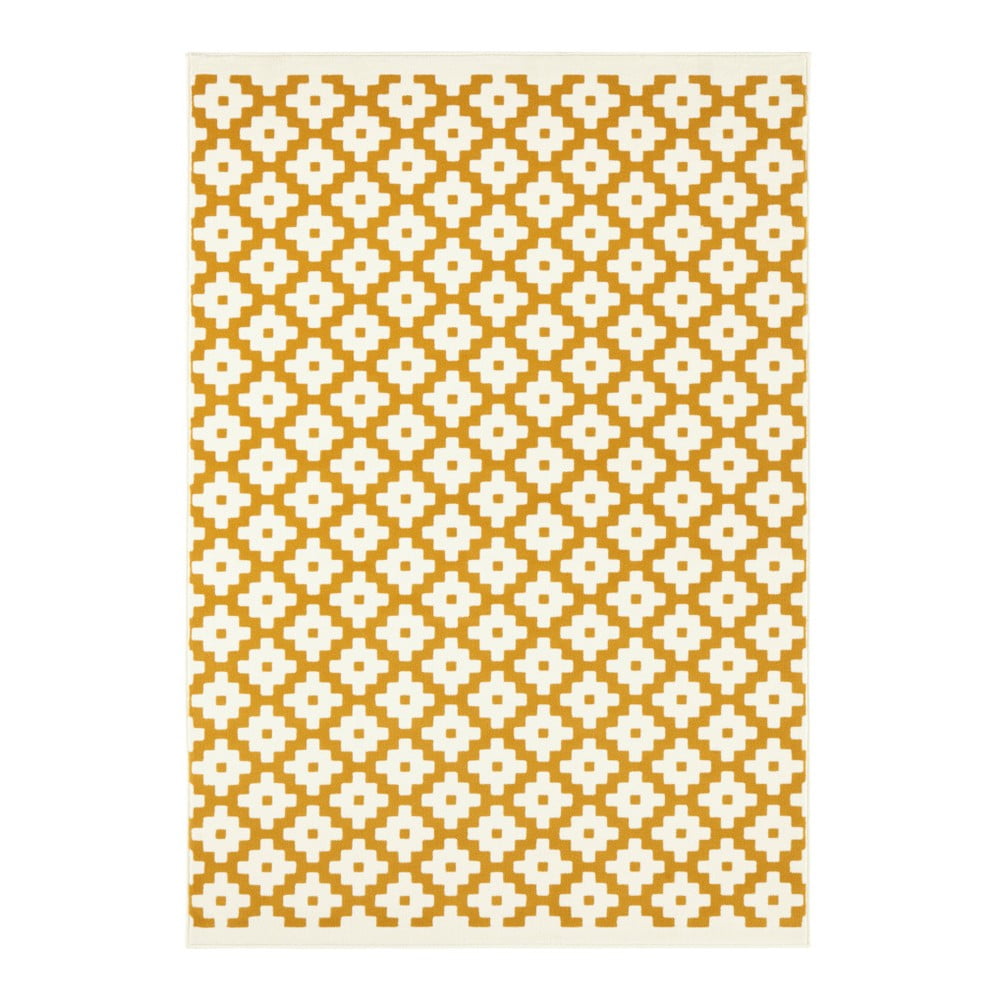 Celebration Lattice krémszínű-sárga szőnyeg, 80 x 150 cm - Hanse Home