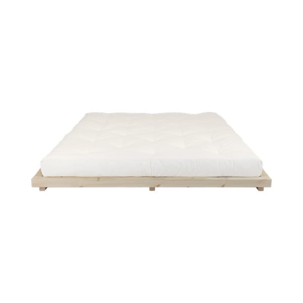 Dock Comfort Mat Natural Clear/Natural borovi fenyőfa franciaágy matraccal, 160 x 200 cm - Karup Design