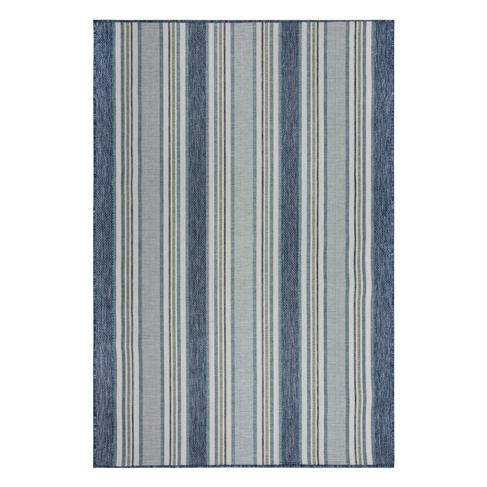 Kékeszöld kültéri-beltéri szőnyeg 160x230 cm Roma Stripe – Flair Rugs