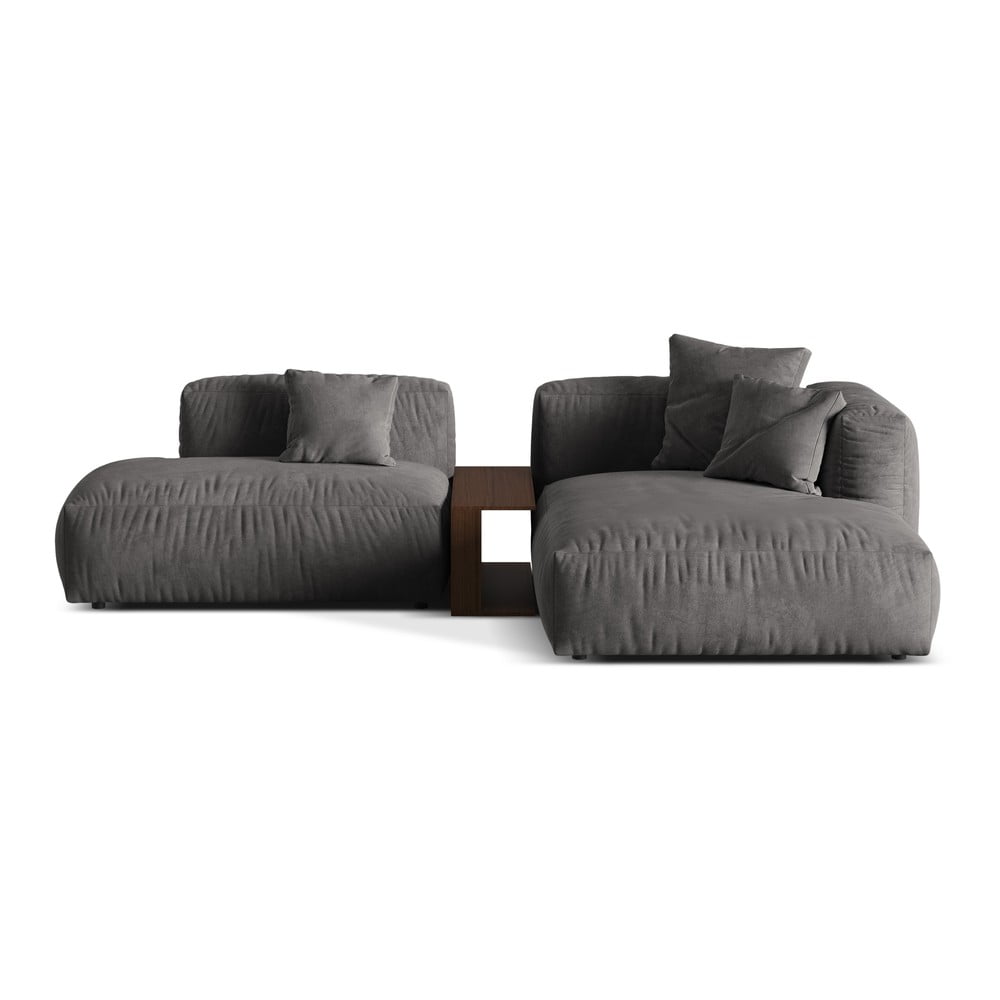 Szürke buklé moduláris sarokkanapé (jobb oldali) Martina – Micadoni Home