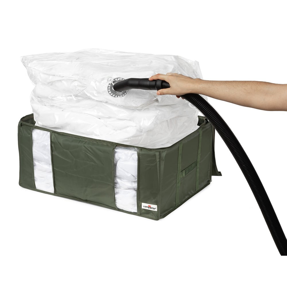 Vákuumos textil ruhatároló doboz 65x45x27 cm Ecologik – Compactor