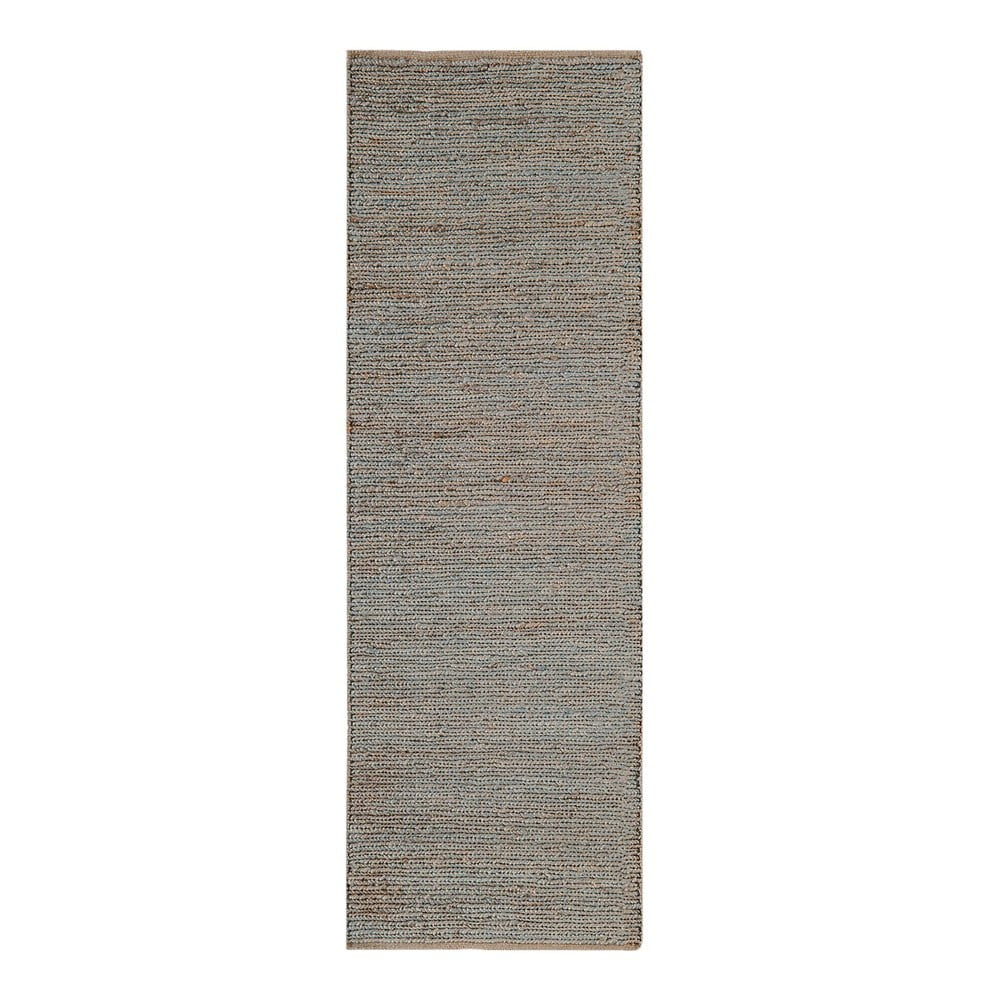 Világosszürke kézi szövésű juta futószőnyeg 66x200 cm Soumak – Asiatic Carpets