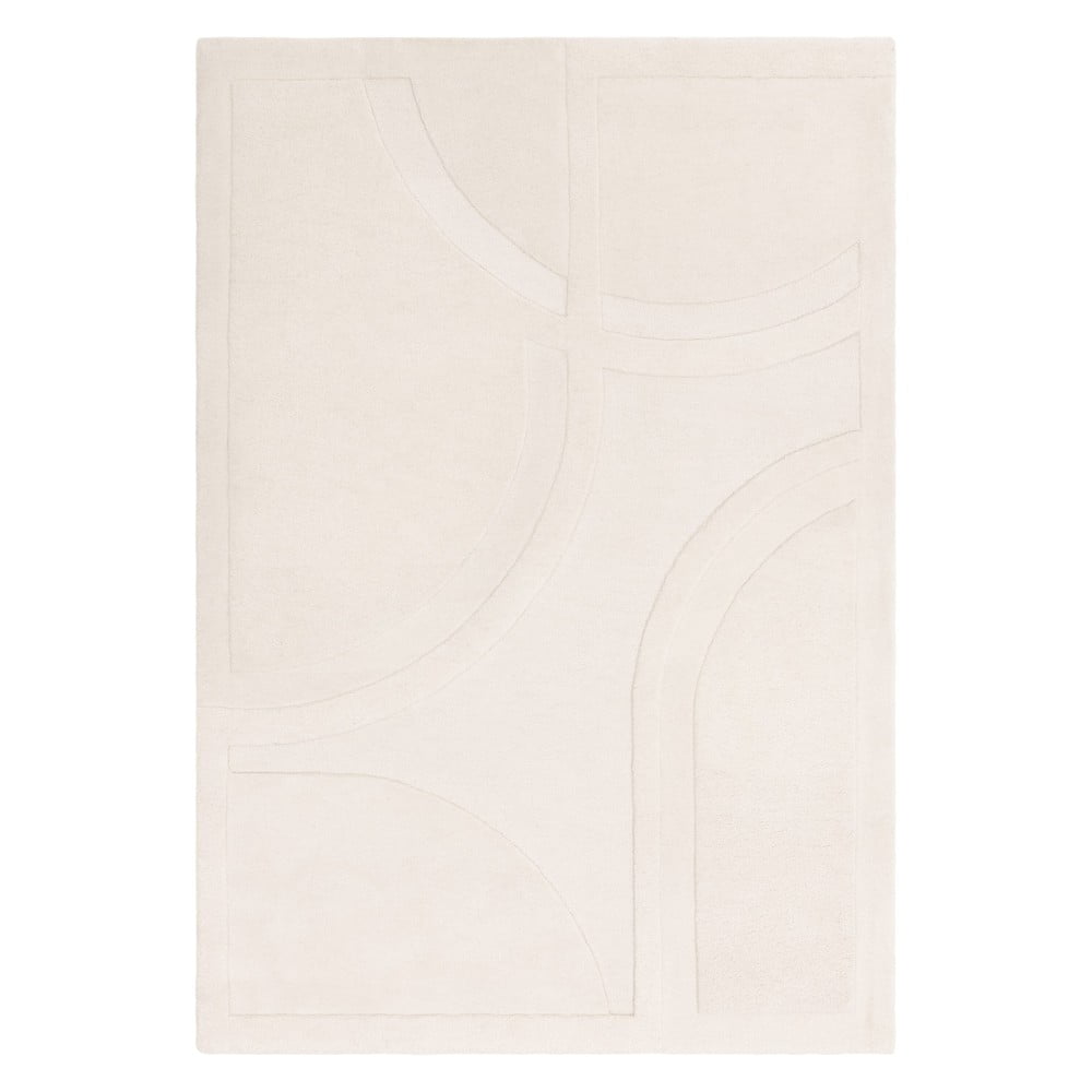 Fehér gyapjú szőnyeg 160x230 cm olsen – asiatic carpets
