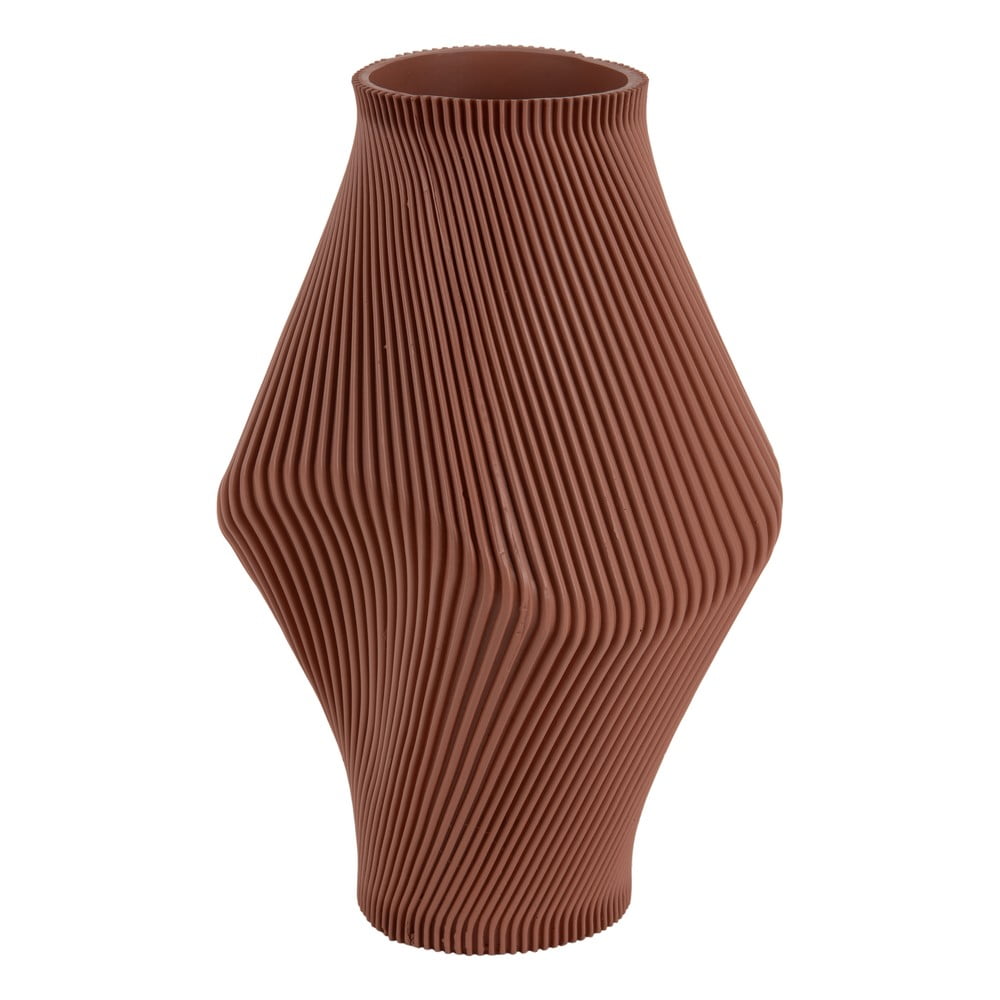 Barna poligyanta váza (magasság 30 cm) Twisted Rib – PT LIVING