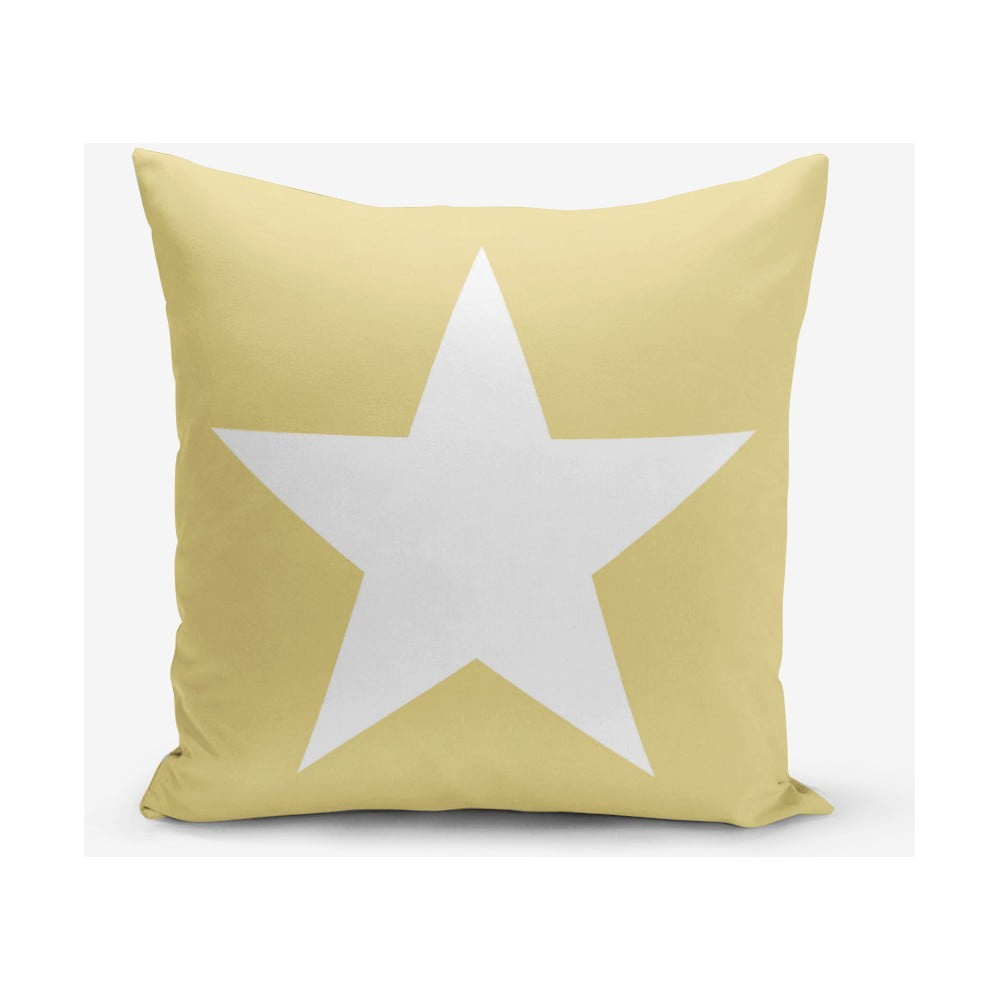 Stars sárga párnahuzat, 45 x 45 cm - Minimalist Cushion Covers