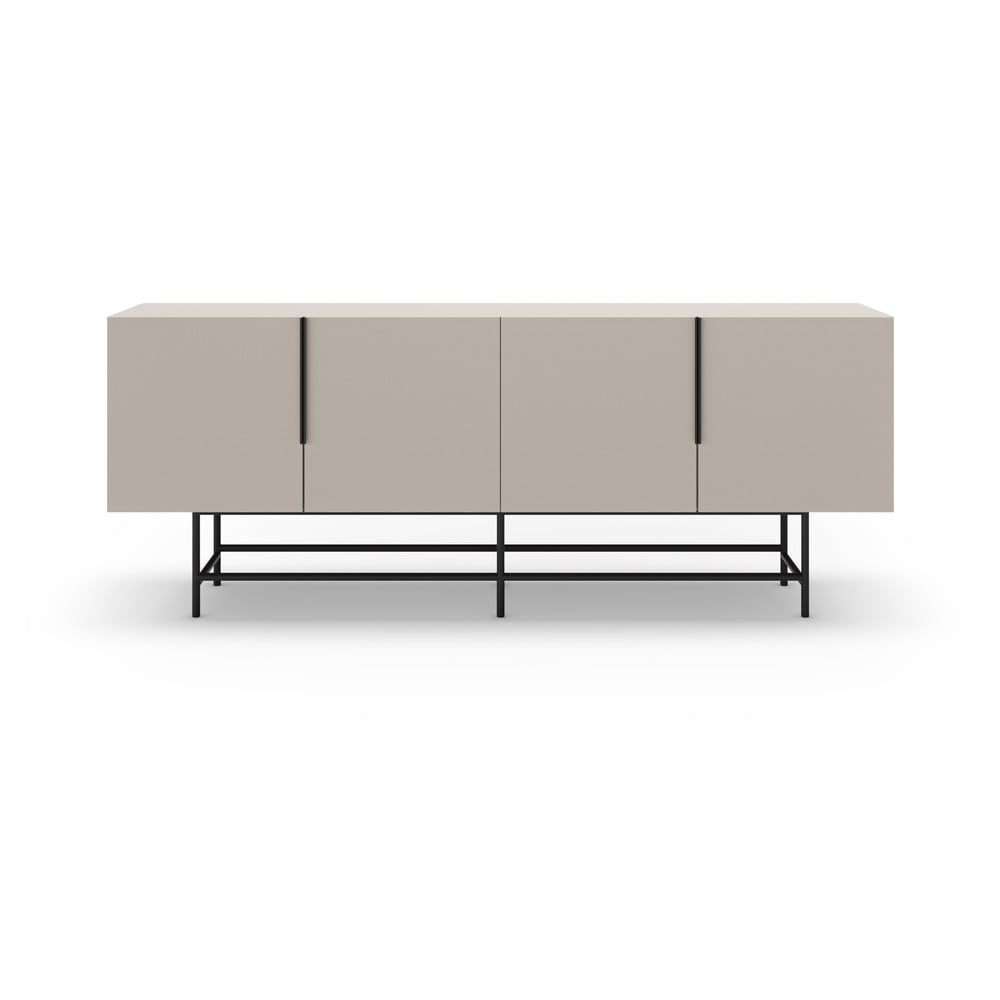 Krémszínű alacsony komód 200x77,5 cm Eldia – Marckeric