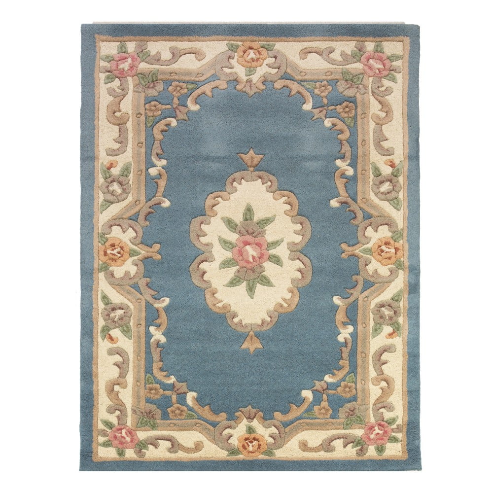 Aubusson kék gyapjú szőnyeg, 120 x 180 cm - Flair Rugs
