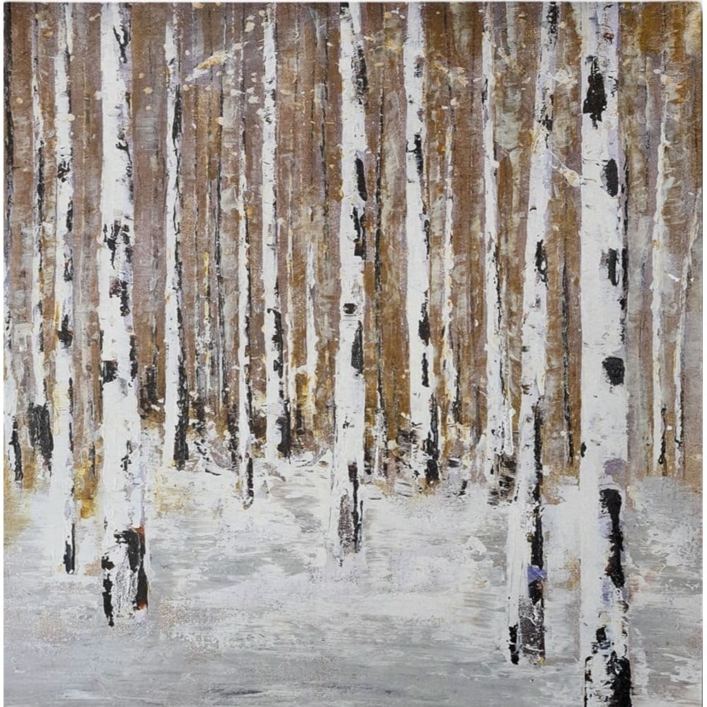 Kézzel festett kép 70x70 cm birch wood – wallity