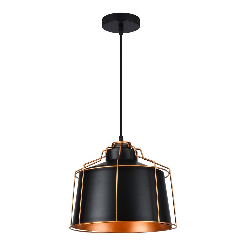 Fekete függőlámpa fém búrával ø 32 cm Goa – GTV