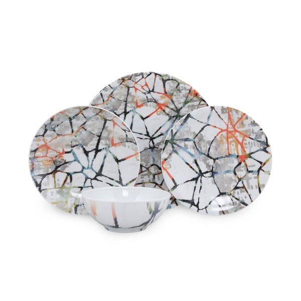 Abstract 24 db-os porcelán étkészlet - Kütahya Porselen