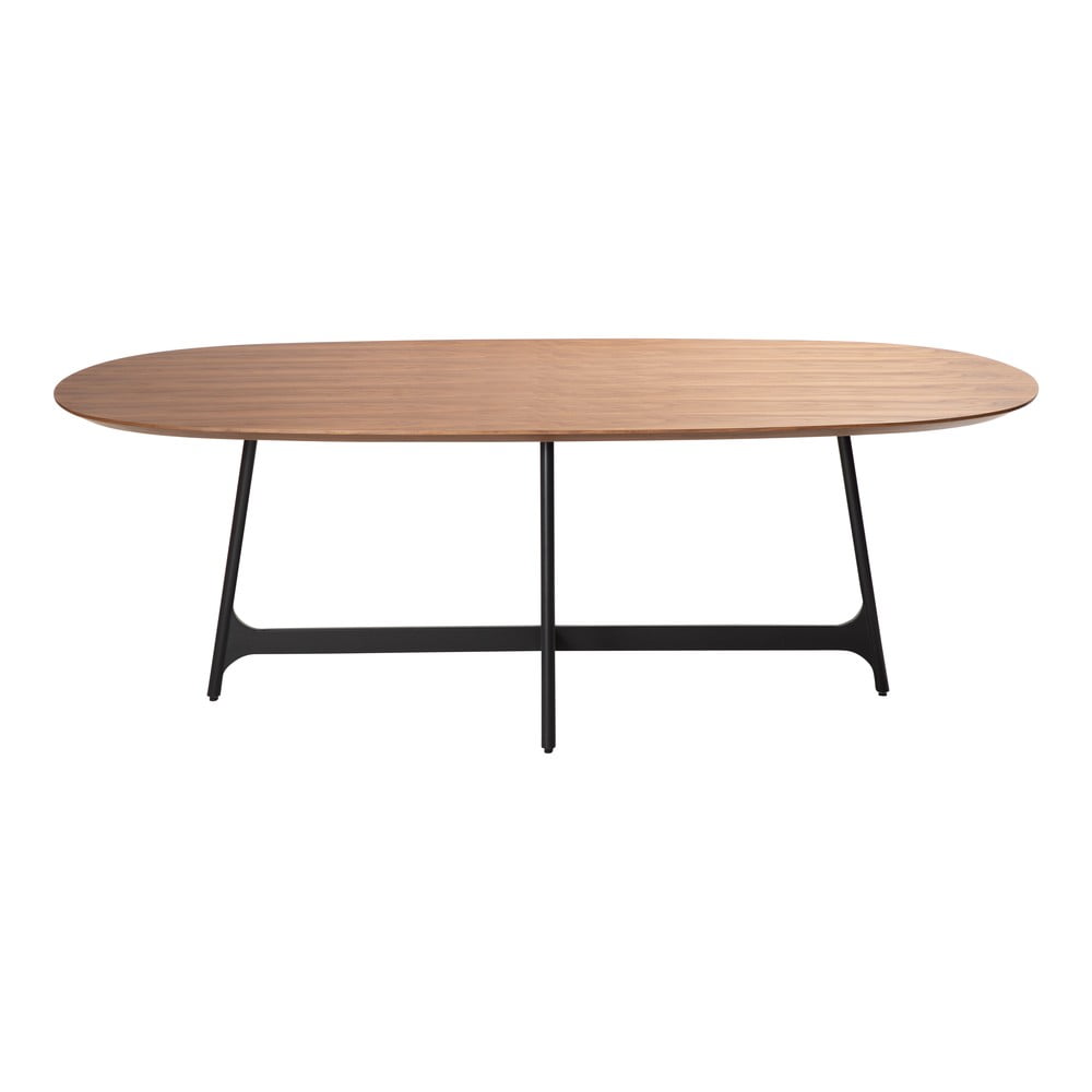 Étkezőasztal diófa dekoros asztallappal 110x220 cm ooid – dan-form denmark