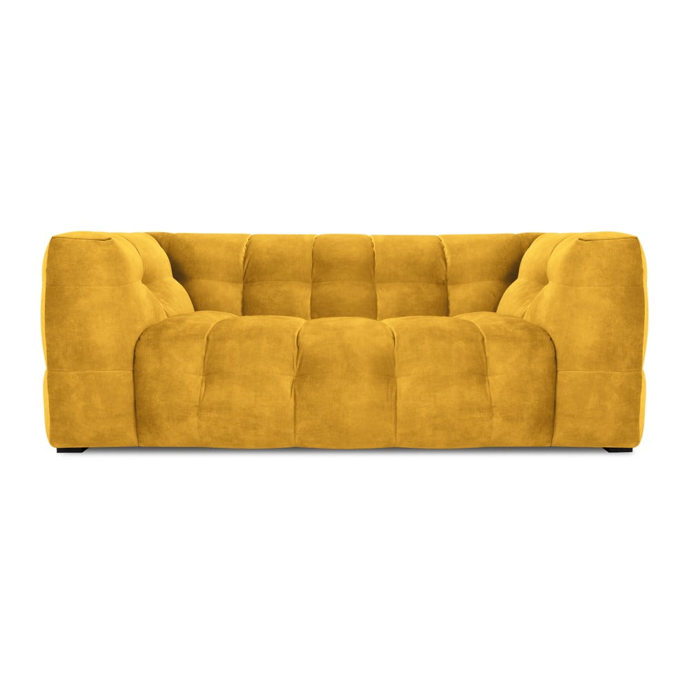 Vesta sárga bársony kanapé, 208 cm - windsor & co sofas