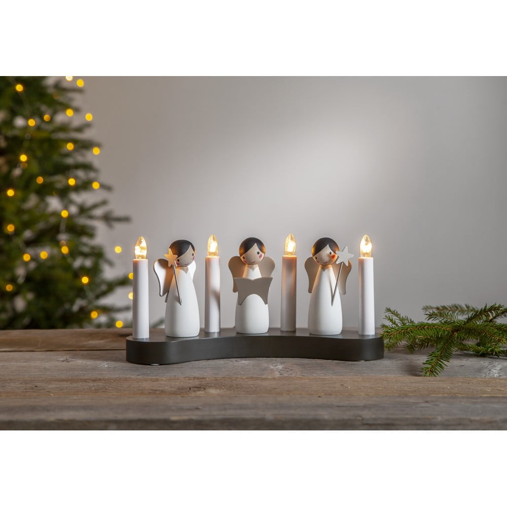 Angel Choir fehér karácsonyi gyertyatartó, hosszúság 31 cm - Star Trading