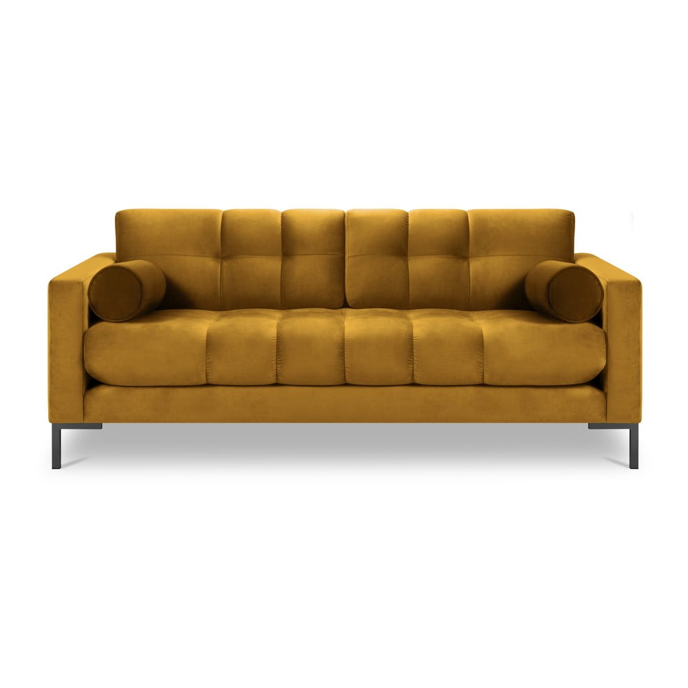 Bali sárga bársony kanapé - cosmopolitan design
