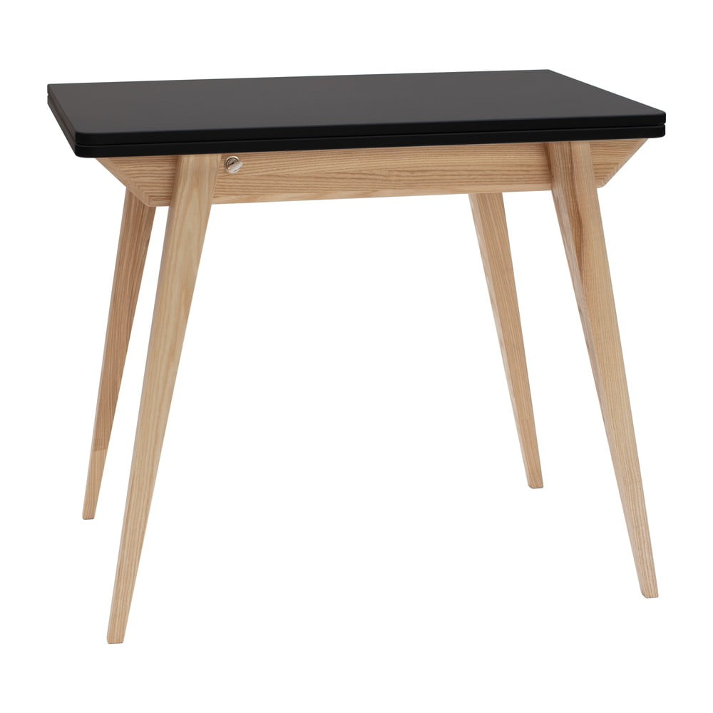 Bővíthető étkezőasztal fekete asztallappal 65x90 cm Envelope – Ragaba