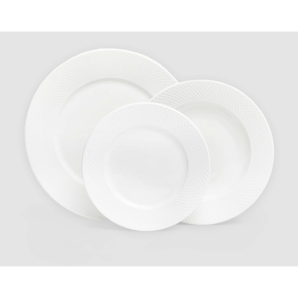 Imperio 12 db-os fehér porcelán tányér szett - Bonami Essentials