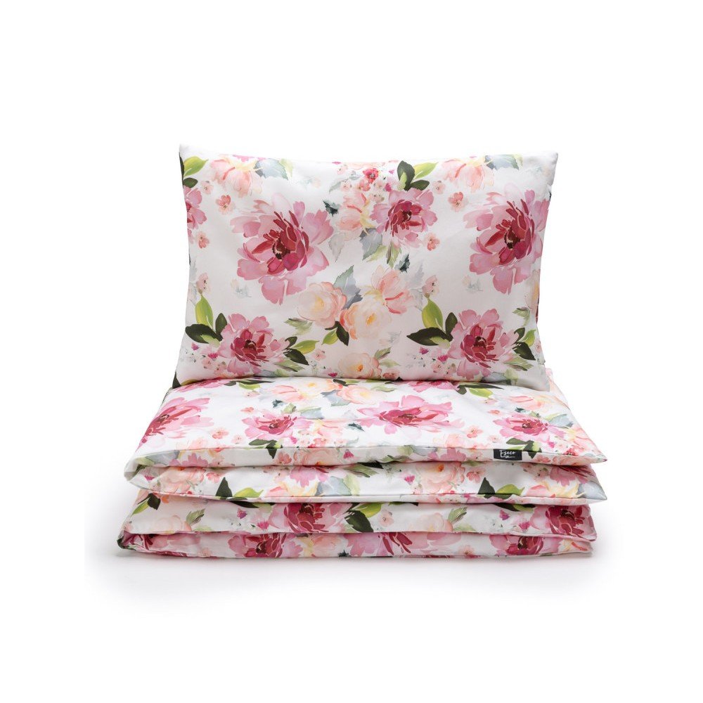 Pamut gyerek ágyneműhuzat kiságyba 135x100 cm Watercolor Flowers - ESECO