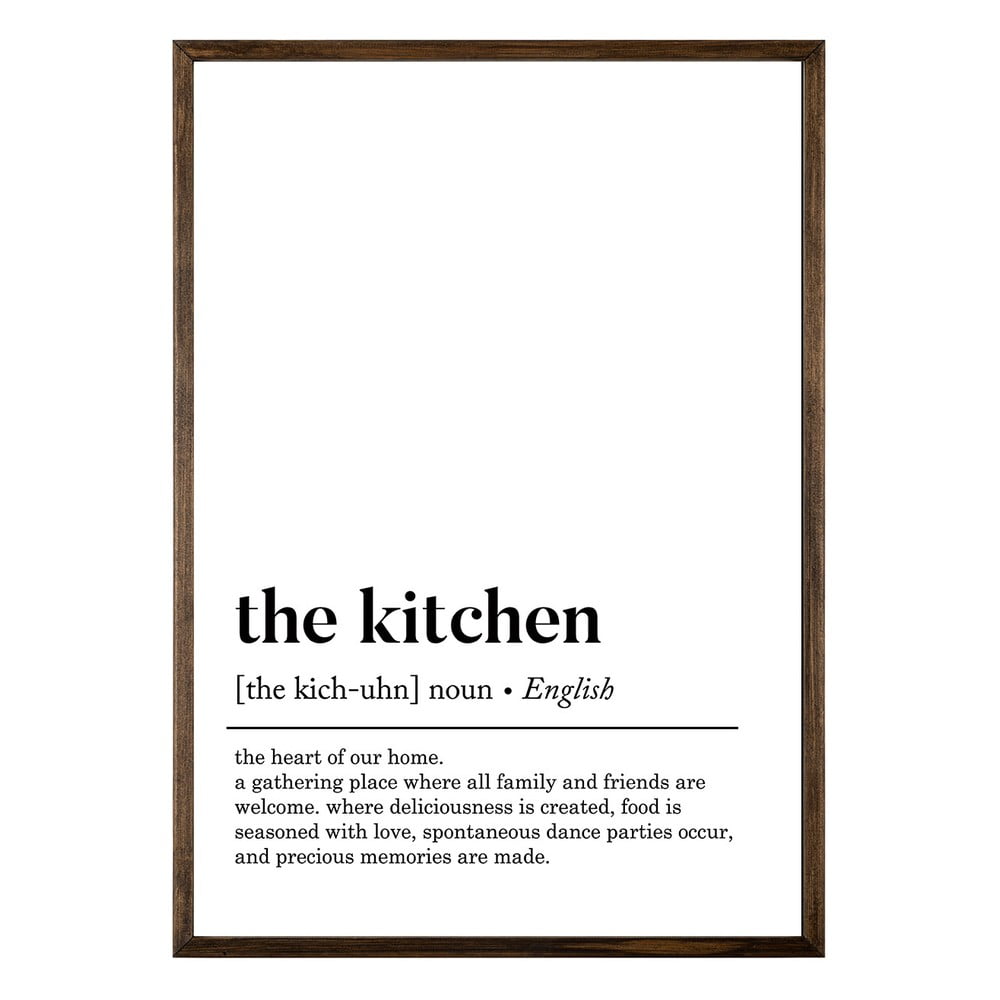 Keretezett poszter 50x70 cm Kitchen – Wallity
