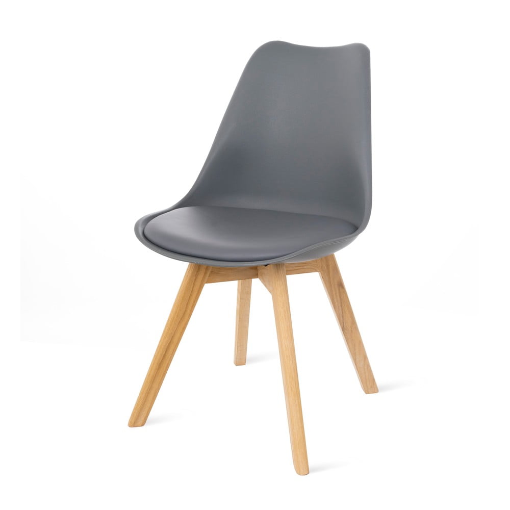 Retro 2 db szürke szék, bükkfa lábakkal - Bonami Essentials