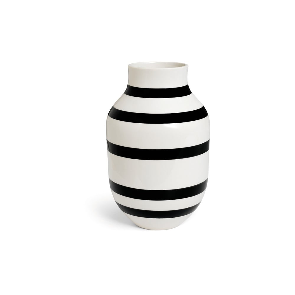 Omaggio fekete-fehér agyagkerámia váza, magasság 30,5 cm - Kähler Design