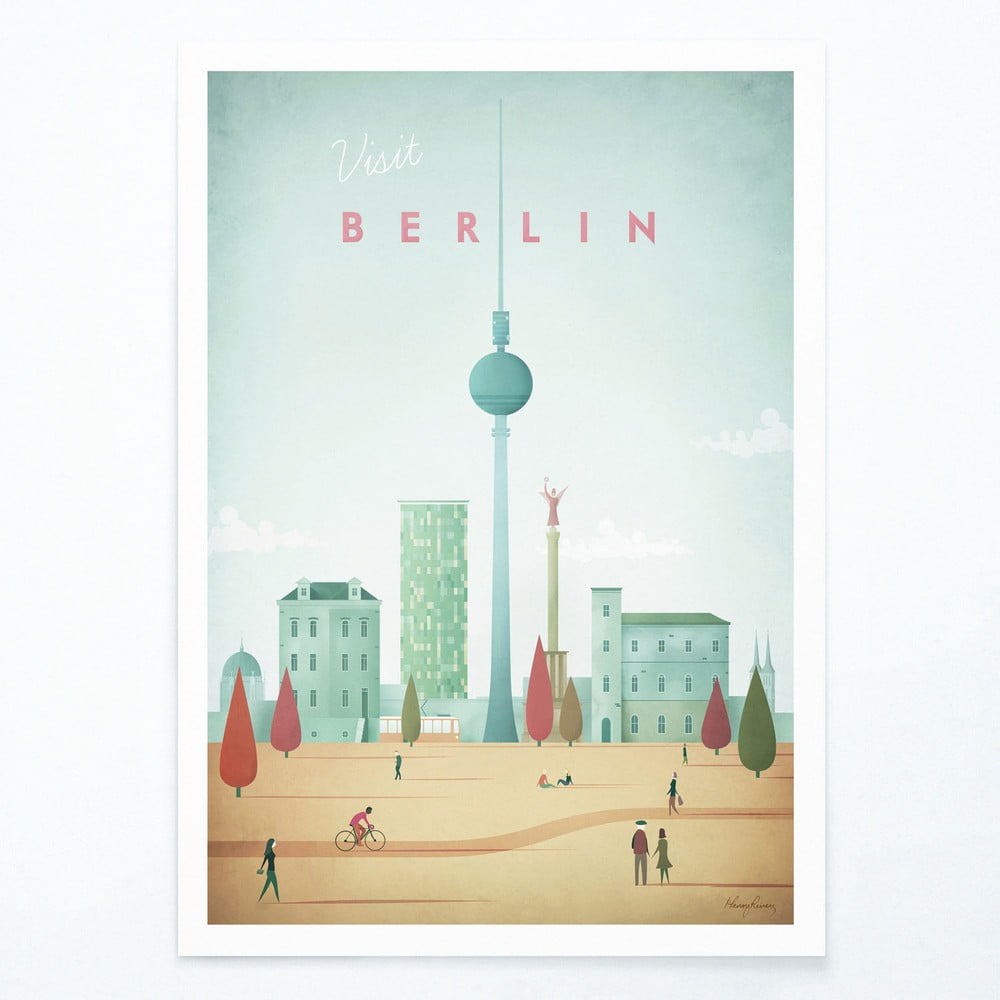 Poszter Berlin, 50x70 cm - Travelposter