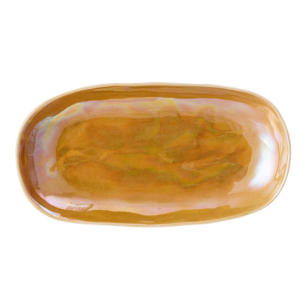 Paula barna agyagkerámia szervírozó tányér, 23,5 x 12,5 cm - Bloomingville