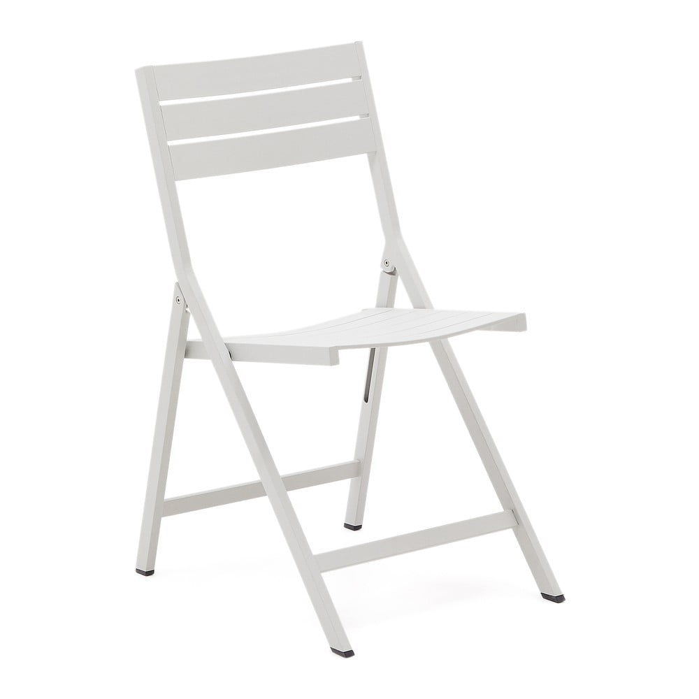 Fehér fém kerti szék torreta – kave home