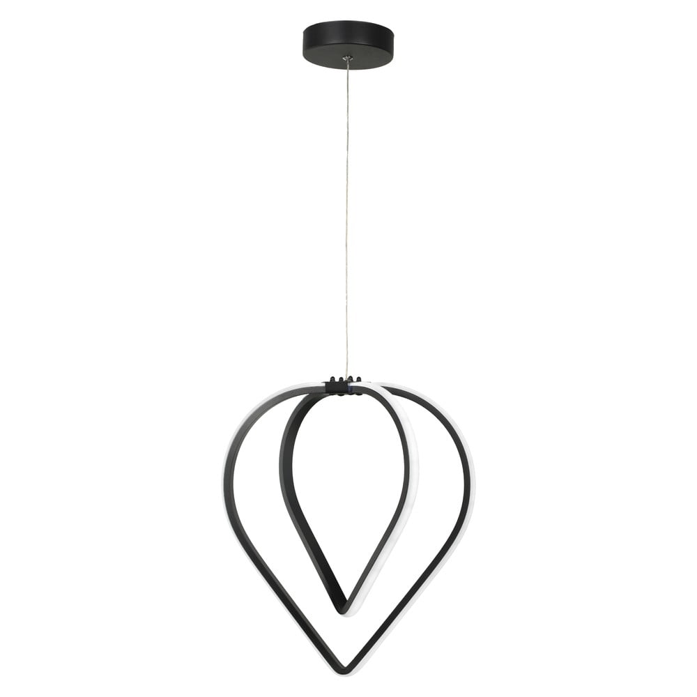 Fekete fém LED függőlámpa ø 33 cm Pars – Squid Lighting