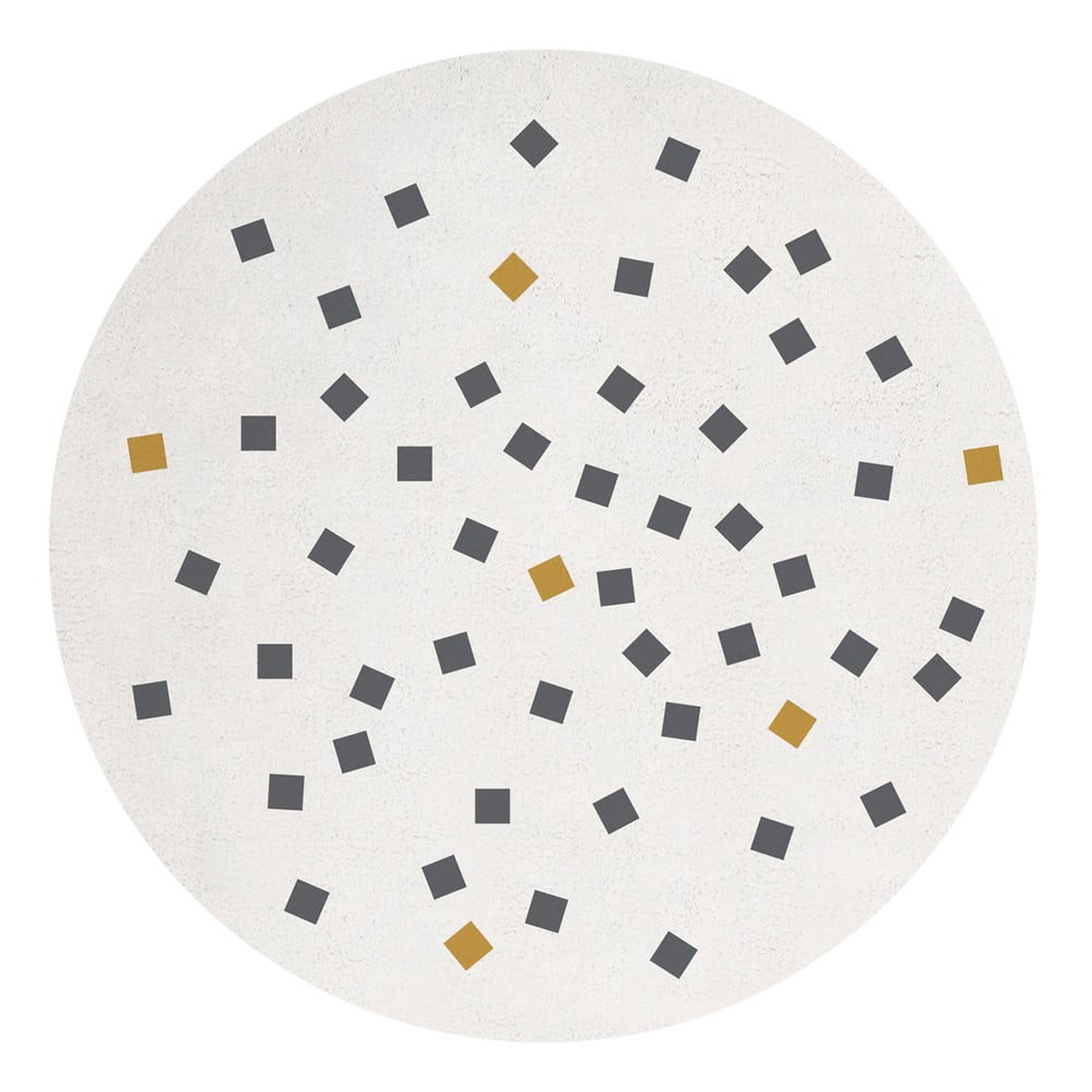 Krémszínű gyerek szőnyeg ø 150 cm small squares – lilipinso
