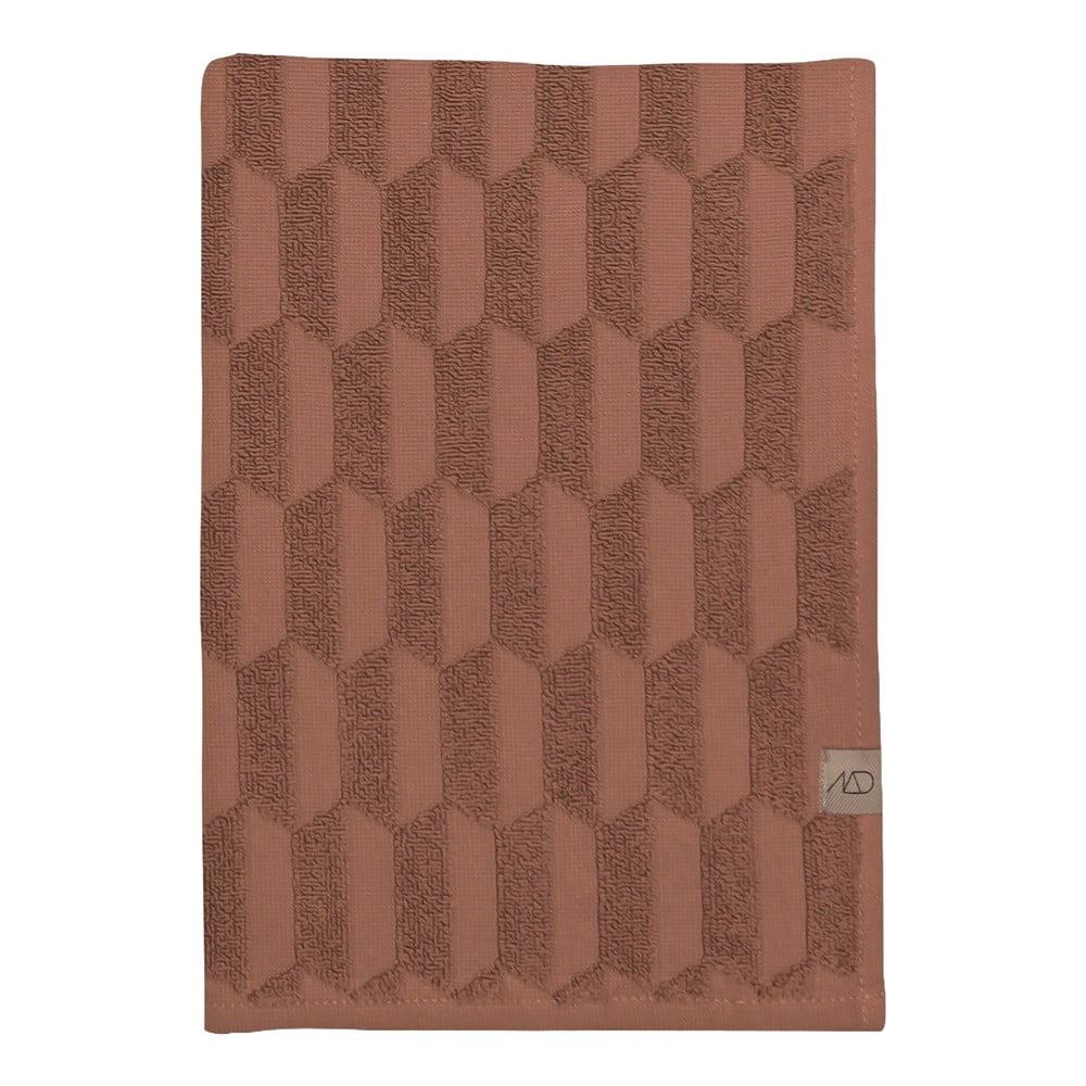 Barna pamut törölköző 50x95 cm Geo – Mette Ditmer Denmark