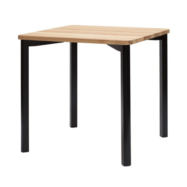 TRIVENTI fekete étkezőasztal, 80 x 80 cm - Ragaba