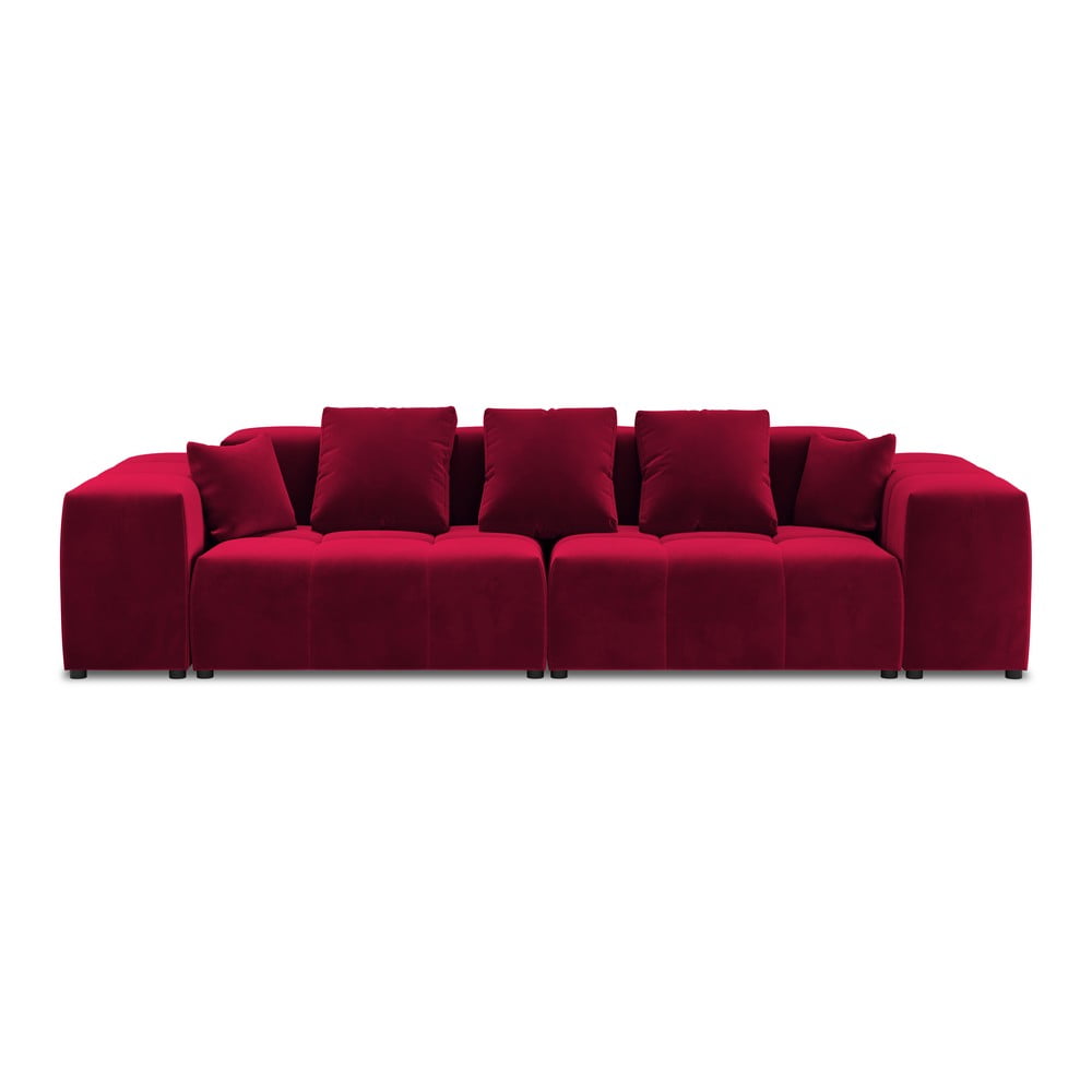 Piros bársony kanapé 320 cm rome velvet - cosmopolitan design