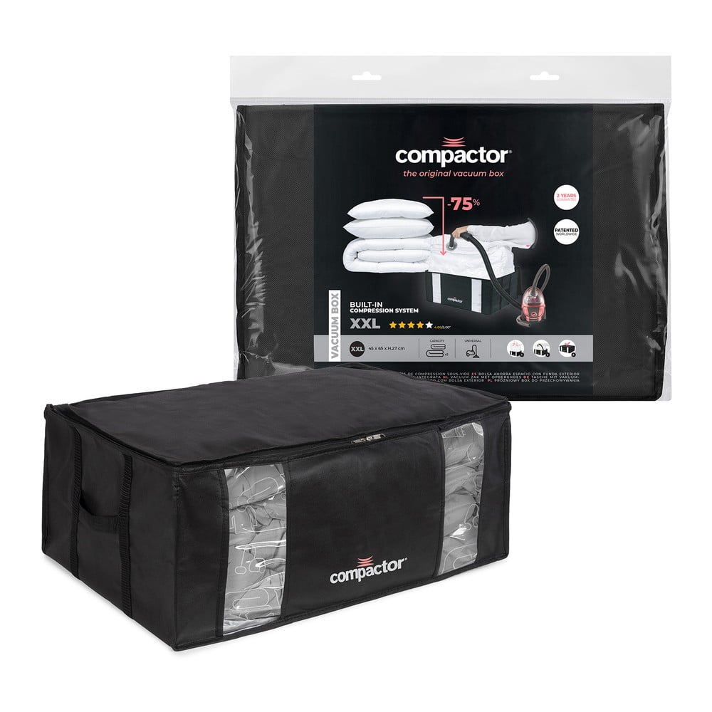 Black Edition fekete tároló vákuumos zsákkal, térfogat 210 l - Compactor