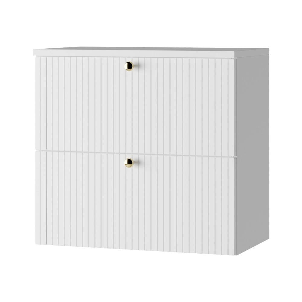 Fehér alacsony fali mosdó alatti szekrény 61,5x60 cm Asti – STOLKAR