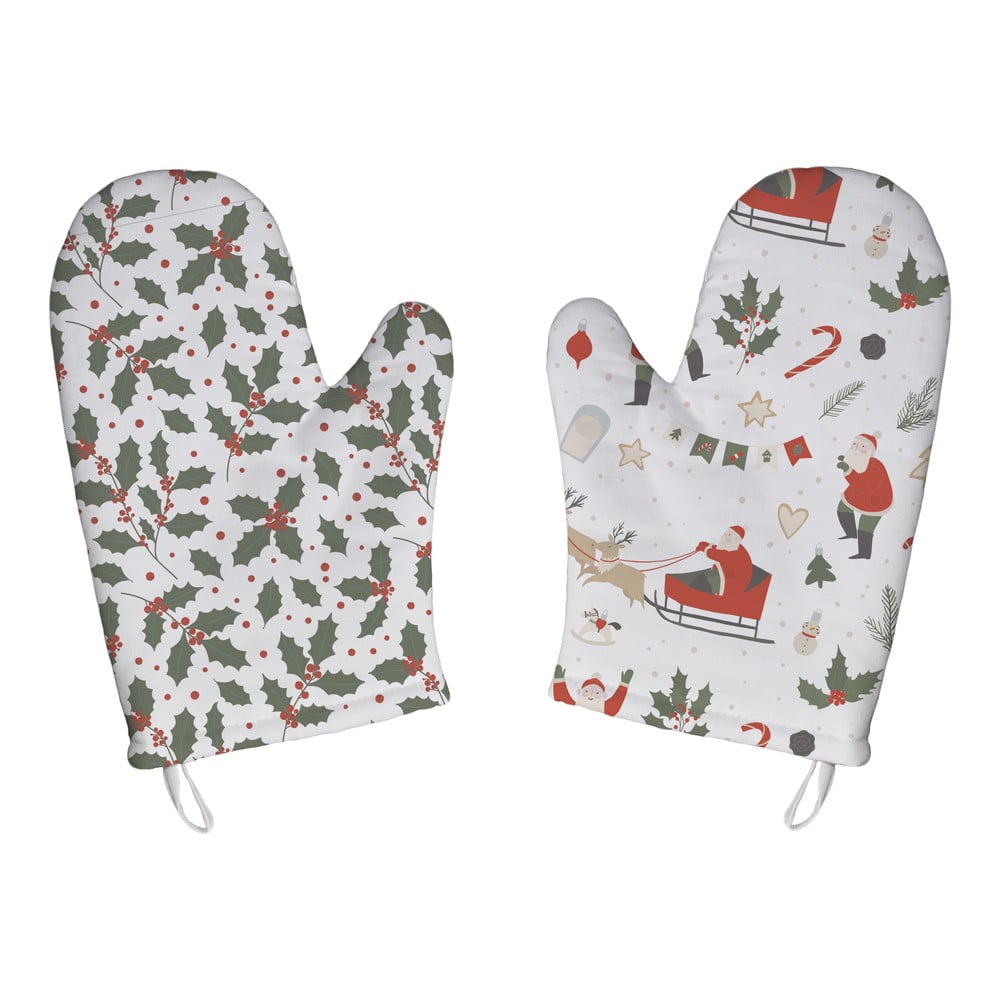 Pamut edényfogó szett karácsonyi mintával, 2 db-os Happy Santa – Butter Kings