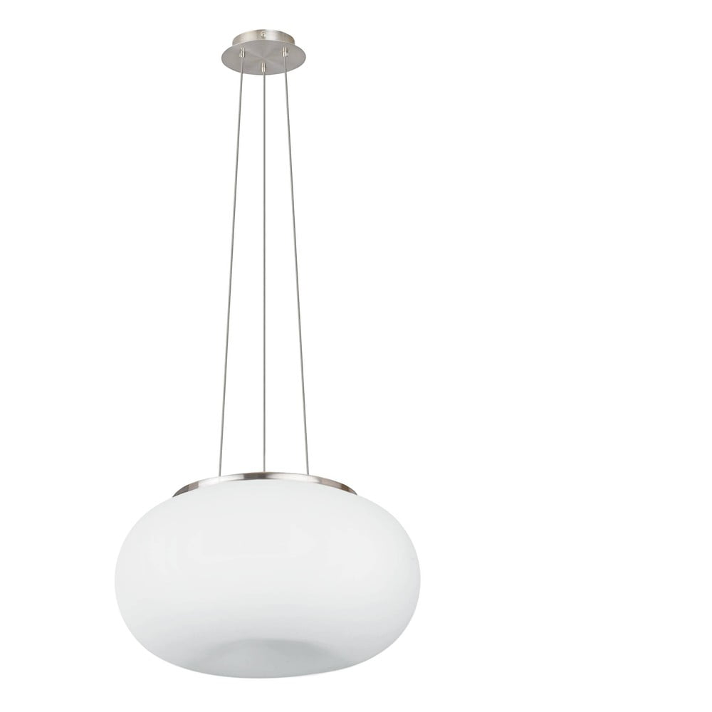 Fehér-ezüstszínű függőlámpa üveg búrával ø 37,5 cm OPTICA – EGLO