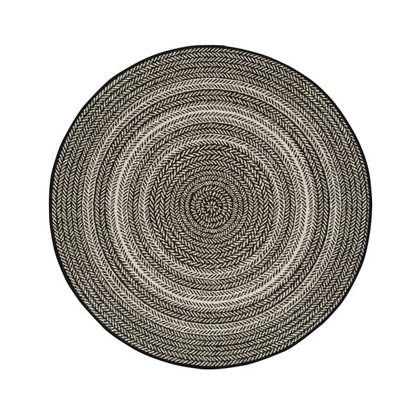 Silvana Rutto fekete kültéri szőnyeg, ⌀ 120 cm - Universal