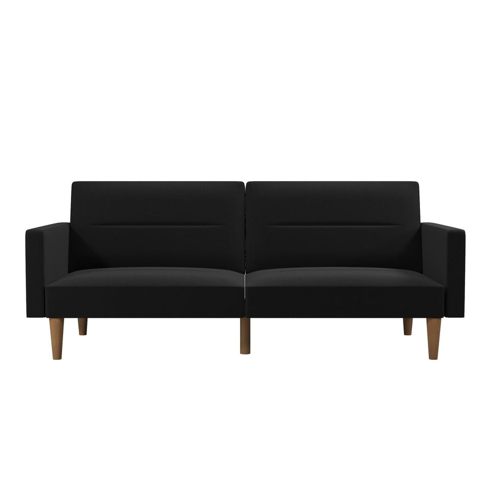 Fekete kinyitható kanapé 204 cm channel - støraa
