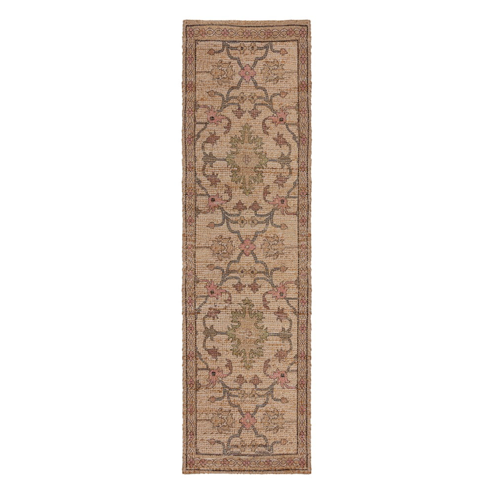 Natúr színű kézi szövésű jutakeverék futószőnyeg 60x230 cm Celine Jute Global – Flair Rugs