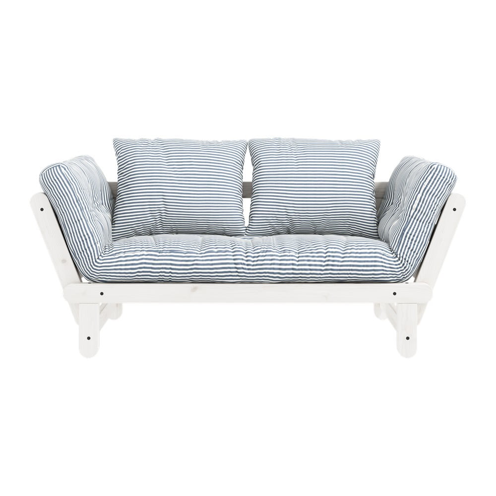 Fehér/világoskék kanapéágy 162 cm beat - karup design